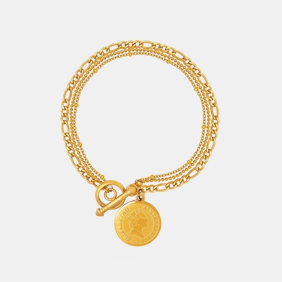 Radiant Wealth Gold Coin Bracelet - Picture 2 of 7